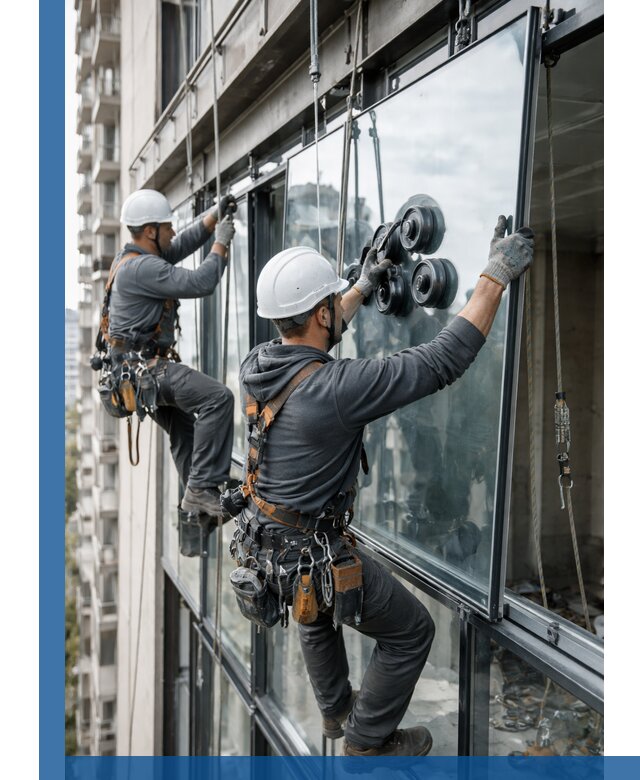 Витражное остекление фасадов и лоджий в Инте под ключ