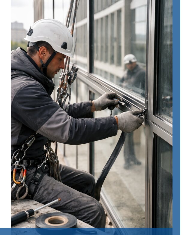 Ремонт витражных конструкций в Инте от 3550 р. | ВЫСОТНИК-Инт