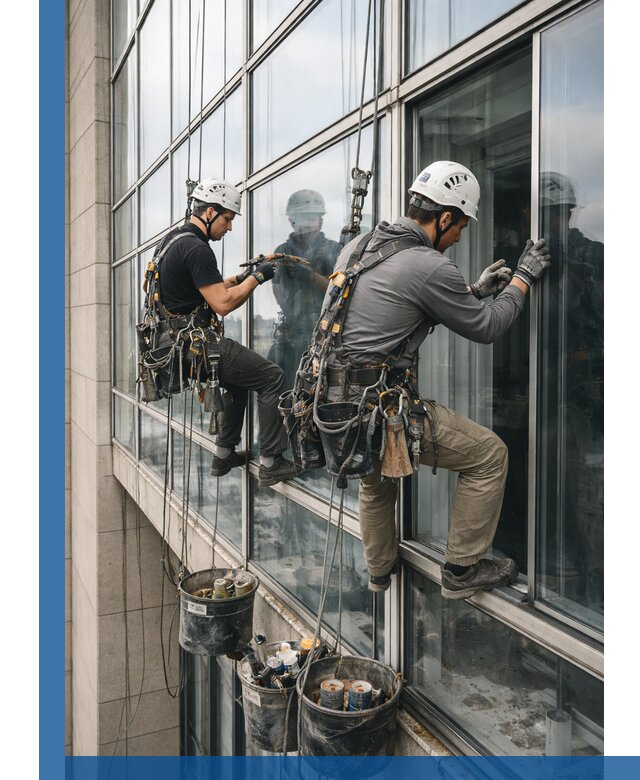 Ремонт витражных конструкций и фасадного остекления в Инте