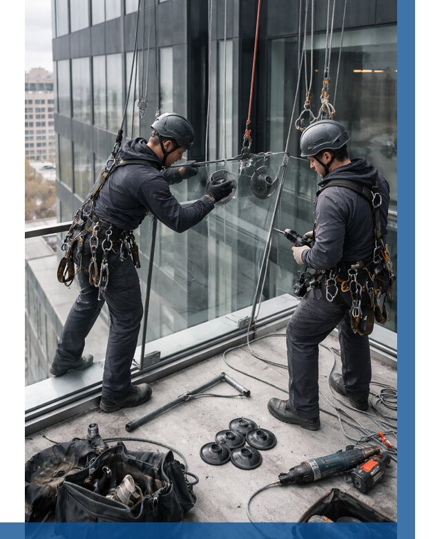 Монтаж стеклянных ограждений в Инте от 2536 р. | ВЫСОТНИК-Инт