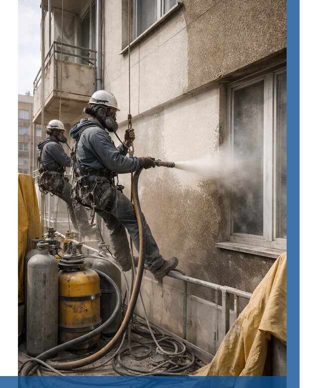 Пескоструйная очистка фасада в Инте от 659 р. | ВЫСОТНИК-Инт