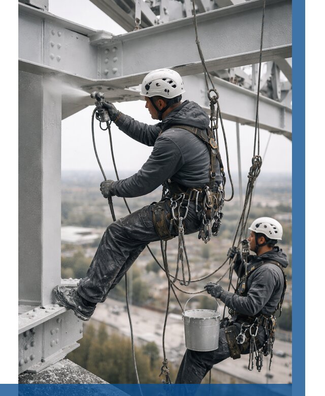 Покраска металлоконструкций на высоте в Инте 355 р |ВЫСОТНИК-Инт