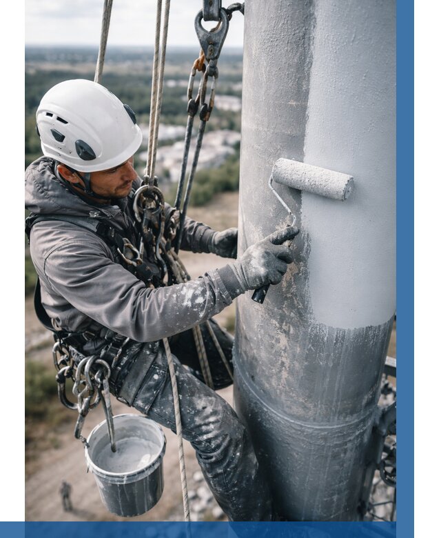 Покраска мачт связи под ключ в Инте от 862 р. | ВЫСОТНИК-Инт