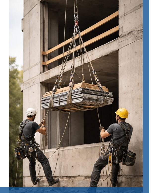 Подъем материала на этаж веревками в Инте от 1521 р. | ВЫСОТНИК-Инт