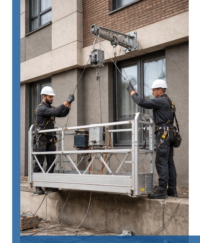 Монтаж и подъем фасадной люльки в Инте с гарантией безопасности