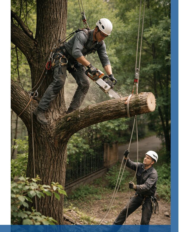 Спил деревьев альпинистами в Инте от 8114 р. | ВЫСОТНИК-Инт