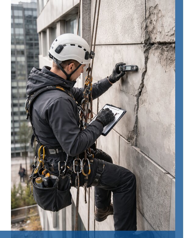 Обследование фасада альпинистами в Инте от 122 р. | ВЫСОТНИК-Инт