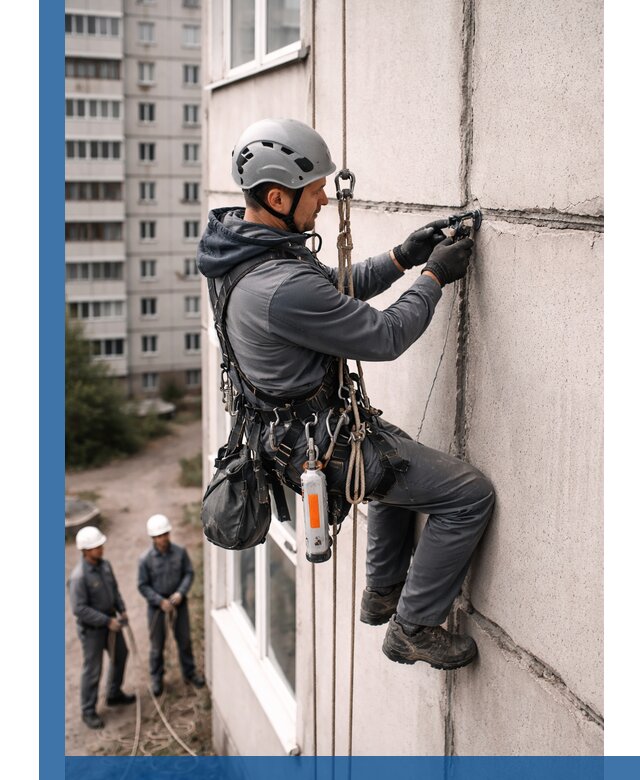 Обследование межпанельных швов и герметизация в Инте
