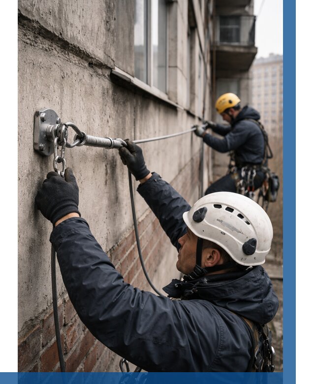 Монтаж анкерных линий в Инте от 3043 р. | ВЫСОТНИК-Инт