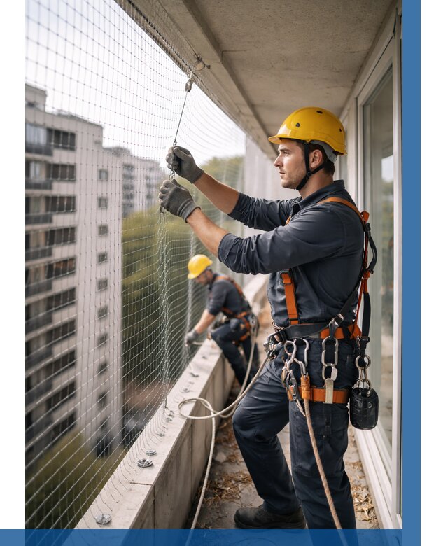 Монтаж сетки от птиц в Инте от 4564 р. | ВЫСОТНИК-Инт