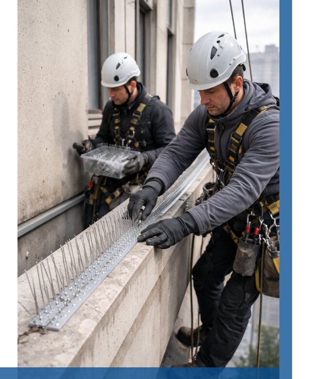 Установка шипов от птиц в Инте от 862 р. | ВЫСОТНИК-Инт